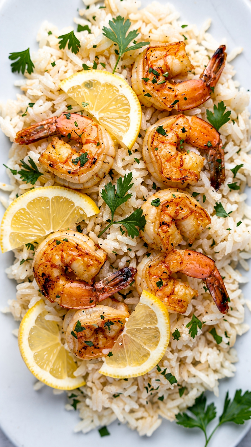 Garlic Butter Shrimp and Rice