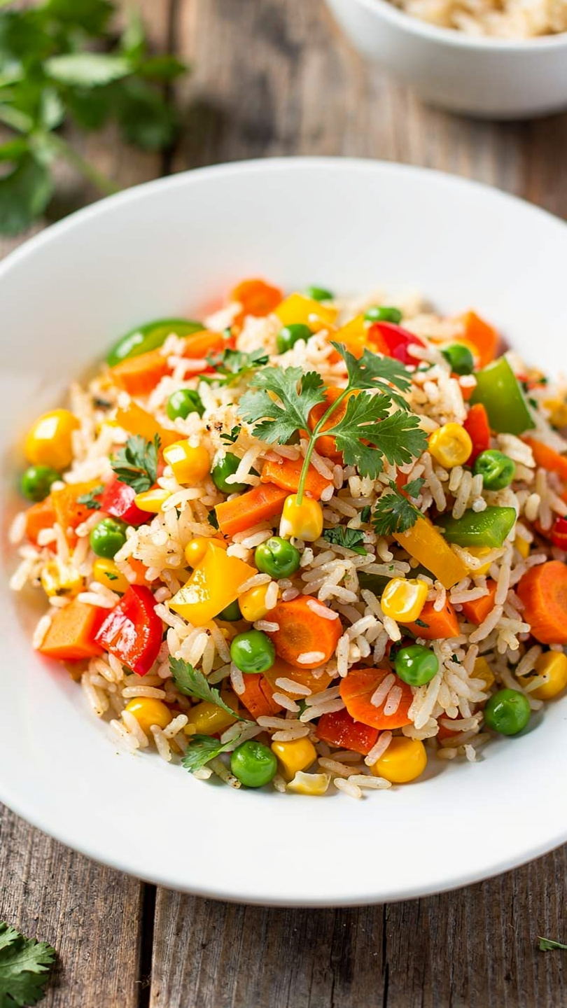 Vegetable Rice Recipe (Easy One-Pot Plant-Based Dinner)