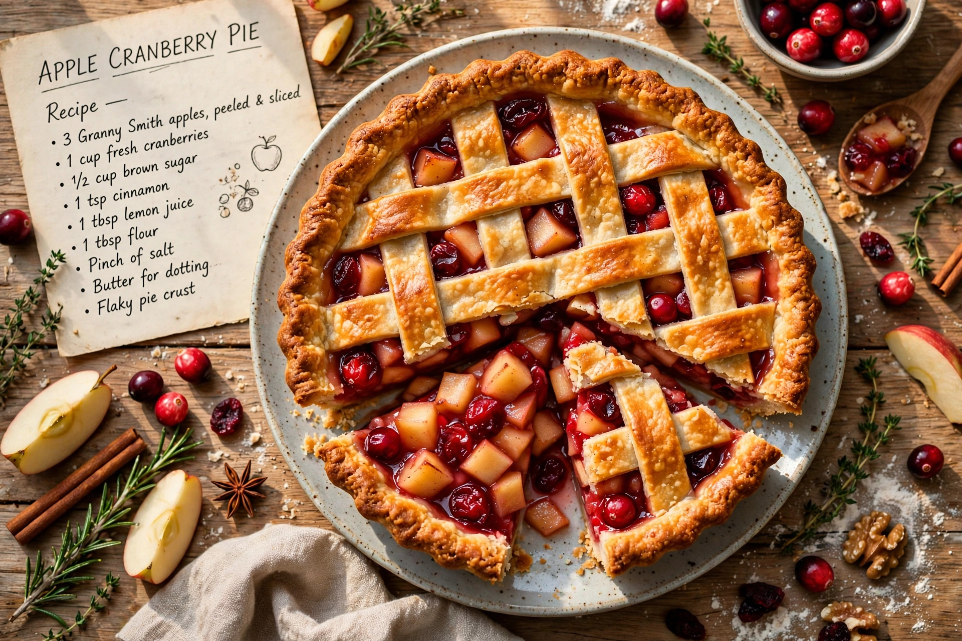 Apple Cranberry Pie