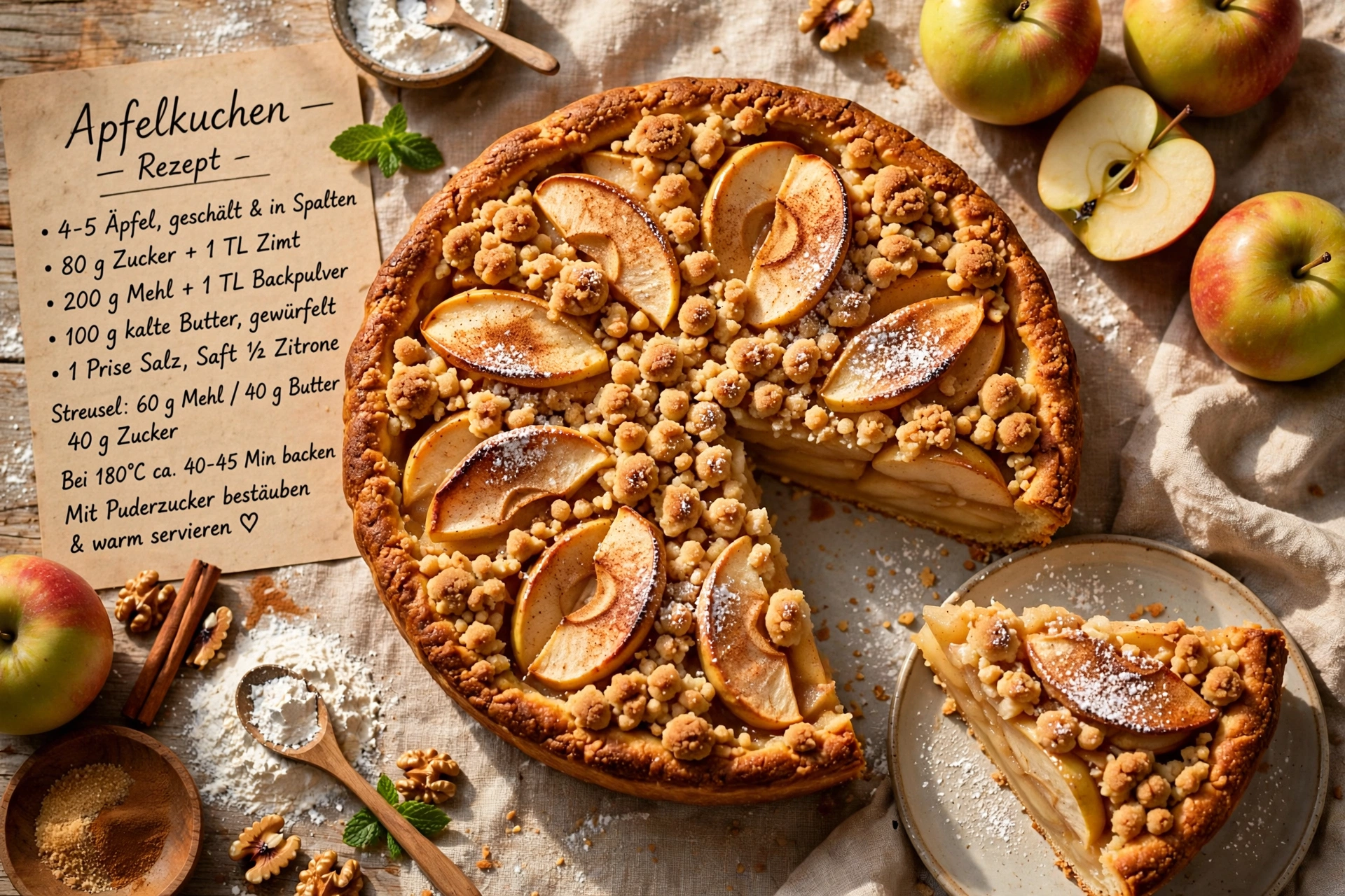 German Apple Pie (Apfelkuchen)